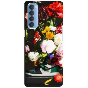 Бренднові Чохли для Oppo Reno 4 Pro - (PREMIUMPrint) (Nike цветы)