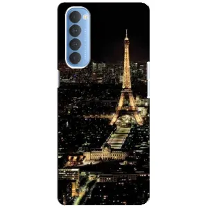 Чехол Эйфелева Башня для Oppo Reno 4 Pro - (AlphaPrint) (Ночной Париж)