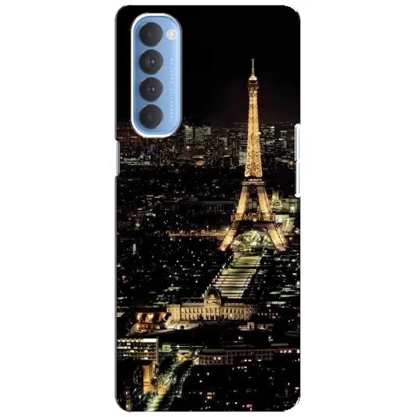 Чохол з принтом «Нічний Париж» для OPPO Reno 4 Pro