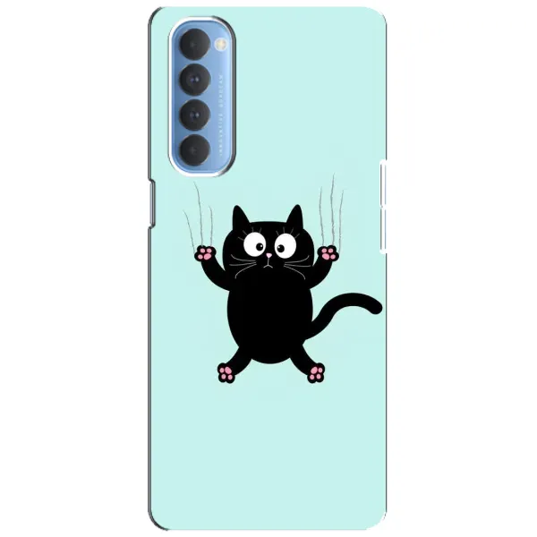 Чехол с принтом «Падающий кот» для OPPO Reno 4 Pro