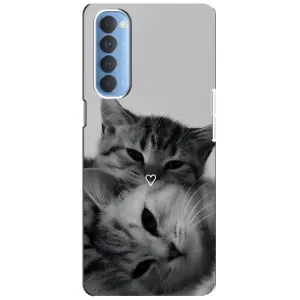 Чохол з малюнком кіт на Oppo Reno 4 Pro (Пара котів)