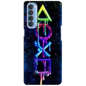 Чохли з тематикою Кіберспорт для Oppo Reno 4 Pro (VPrint) (Pleystation лого)