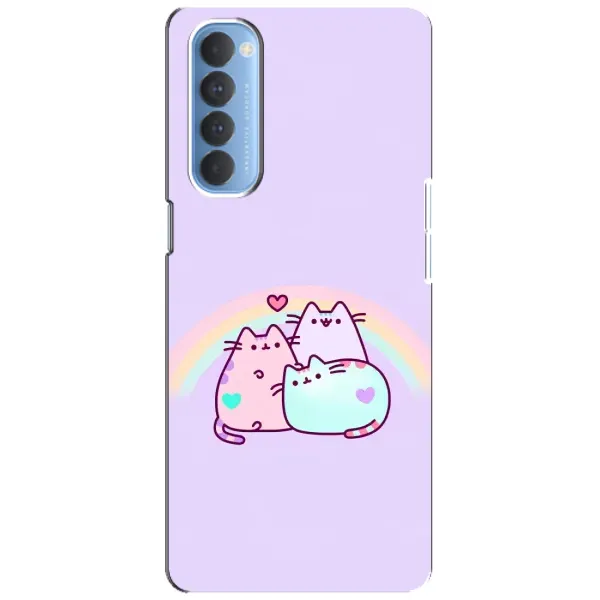Чехол с принтом «Радужные котики» для OPPO Reno 4 Pro