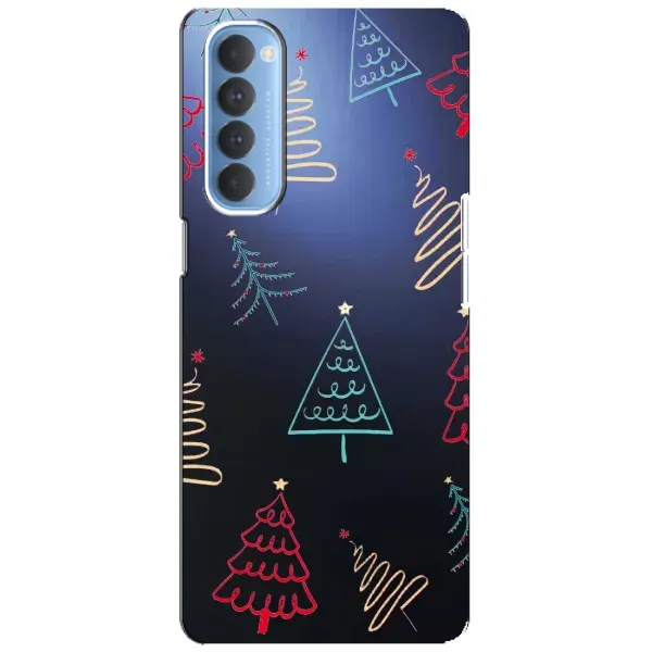 Чехол с принтом «Рождественские елки» для OPPO Reno 4 Pro