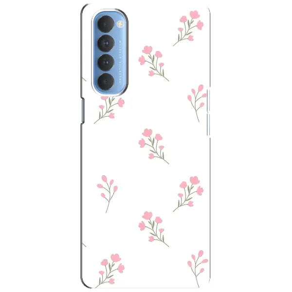 Чехол с принтом «Розовые цветы» для OPPO Reno 4 Pro