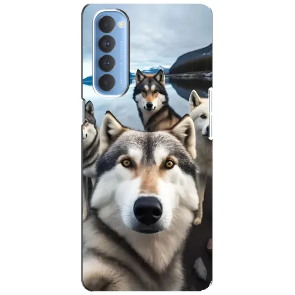 Чехол с принтом «Селфи ХАски» для OPPO Reno 4 Pro