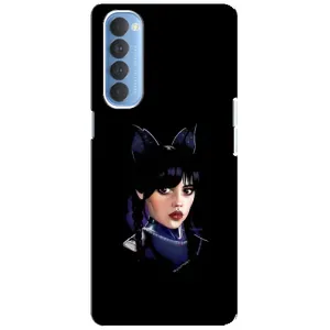 Чохли Венсдей на Oppo Reno 4 Pro Уенсдей (AlphaPrint) (серйозна Венздей)