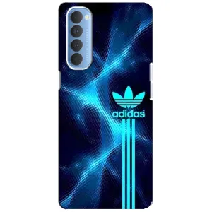 Чехлы Адидас для Oppo Reno 4 Pro (AlphaPrint) (Синий Адидас)