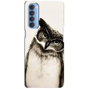 Чохол з пташками на Oppo Reno 4 Pro (VPrint) (Сова)