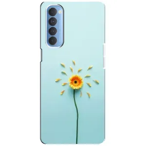 Чохли з квітами для Oppo Reno 4 Pro (VPrint) (Жовта квітка)