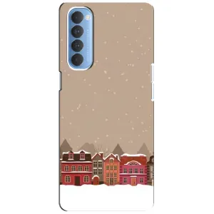 Новорічні, Святкові Чохли для Oppo Reno 4 Pro - 2024 год (Зимове місто)