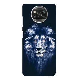 Чехол со Львом для Oppo Reno 4 (VPrint) (Синий Лев)