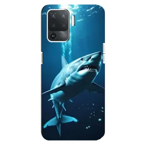 Чехол с картинкой «Хищники» для OPPO Reno 5 Lite (Акула под водой)