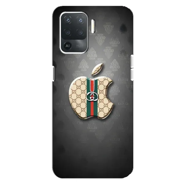 Чохол з принтом «Apple gucci» для OPPO Reno 5 Lite
