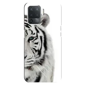 Чехлы с картинками животных OPPO Reno 5 Lite (Белый Тигр)