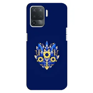 Чехлы для OPPO Reno 5 Lite  Укр. Символика (AlphaPrint) (Цветочный Герб)