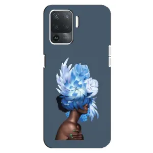Чехлы (ART) Цветы на OPPO Reno 5 Lite (VPrint) (Квіти на голові)
