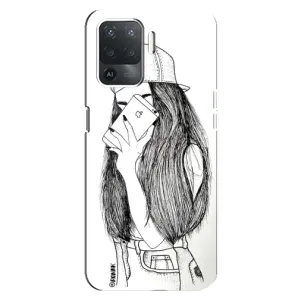 Чохол з друком для OPPO Reno 5 Lite - (Мода) (AlphaPrint) (Фото дівчини)