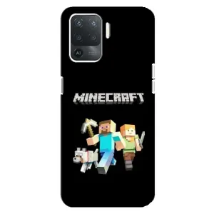 Чехол Майнкрафт на OPPO Reno 5 Lite (AlphaPrint) Minecraft (герои Minecraft)