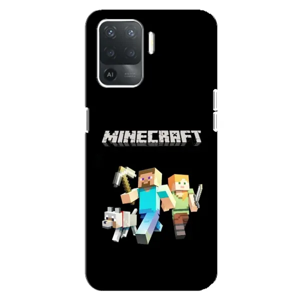 Чохол з принтом «герої Minecraft» для OPPO Reno 5 Lite