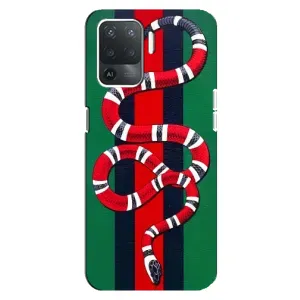Чехлы ГУЧЧИ для Оппо Рено 5 Лайт (AlphaPrint) (Gucci змия)