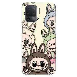 Чохол з Лабубу на OPPO Reno 5 Lite (Золота мавпа Bored Ape)