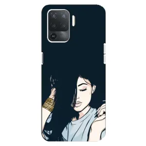 Чохол з друком для OPPO Reno 5 Lite - (Мода) (AlphaPrint) (Гарна дівчина)
