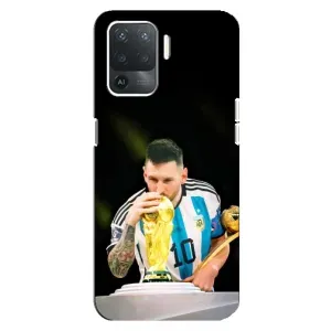 Чехлы для OPPO Reno 5 Lite (Leo чемпион) (AlphaPrint) (Кубок Месси)