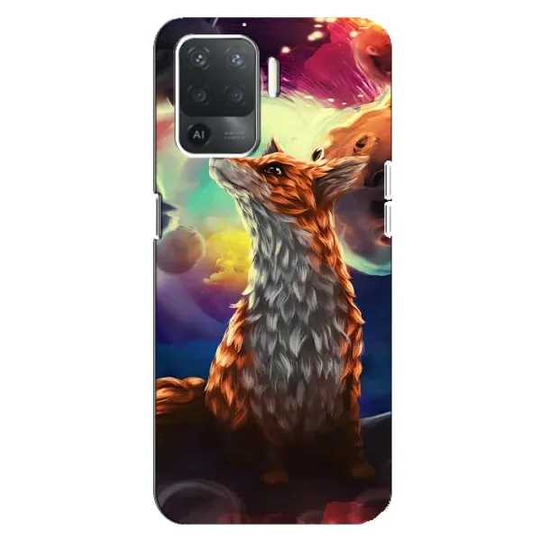 Чохол з принтом «Лисичка в космосі» для OPPO Reno 5 Lite