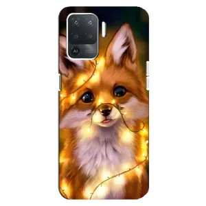 Чохли з картинкою Лисичка для OPPO Reno 5 Lite (VPrint) (Лисичка в гірляндах)