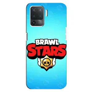 Чехлы Brawl Stars для OPPO Reno 5 Lite (AlphaPrint) (Лого Бравл Старс)