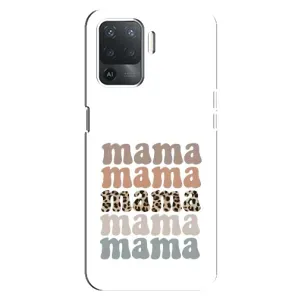 Чехлы для мамы на OPPO Reno 5 Lite (Текстовый коллаж мама)