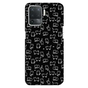 Чохол з принтом для OPPO Reno 5 Lite (AlphaPrint) Модні коти (Маленькі котики)