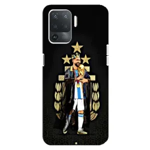 Чехлы для OPPO Reno 5 Lite (Leo чемпион) (AlphaPrint) (Месси Король)
