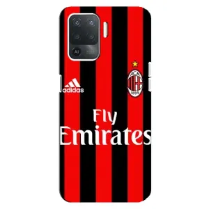 Чехлы для OPPO Reno 5 Lite (VPrint) - Футбольные клубы (Milan)
