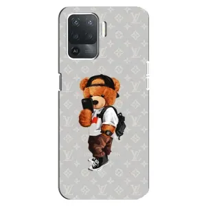 Брендновые Чехлы для OPPO Reno 5 Lite - (PREMIUMPrint) (Мишка Луи)