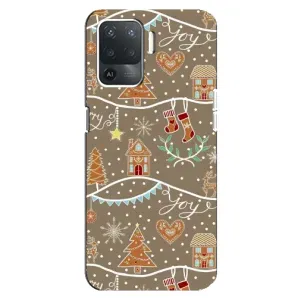 Новогодние, Праздничные Чехлы для OPPO Reno 5 Lite - 2024 год (Новогодние пряники)