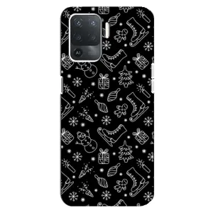 Новогодние, Праздничные Чехлы для OPPO Reno 5 Lite - 2024 год (Новогодний фон)