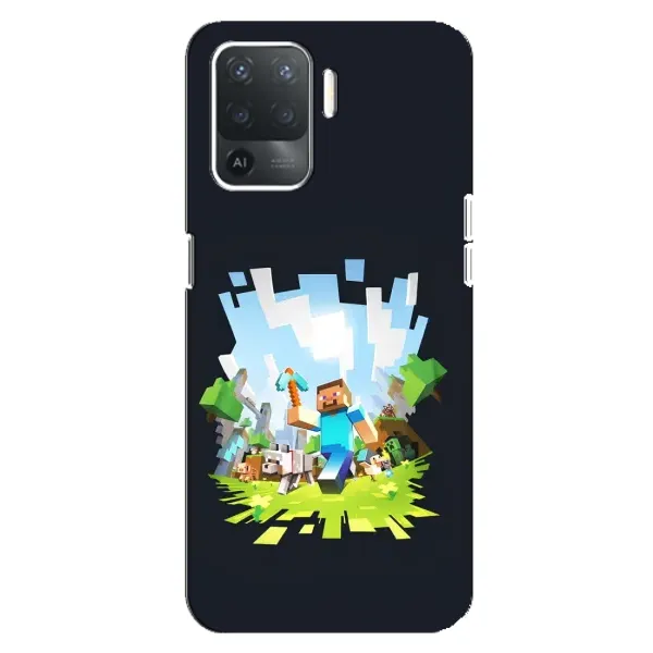 Чохол з принтом «персонажі Minecraft» для OPPO Reno 5 Lite