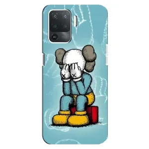 Чехлы для OPPO Reno 5 Lite - Bearbrick Louis Vuitton (PREMIUMPrint) (Плач Bearbrick)