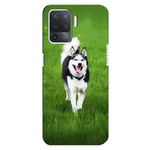 Чохол з Хаскі OPPO Reno 5 Lite - (AlphaPrint) (Радісний Хаскі)