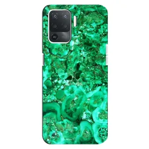 Мраморний чехол на OPPO Reno 5 Lite (VPrint) (Салатовий Мрамор)