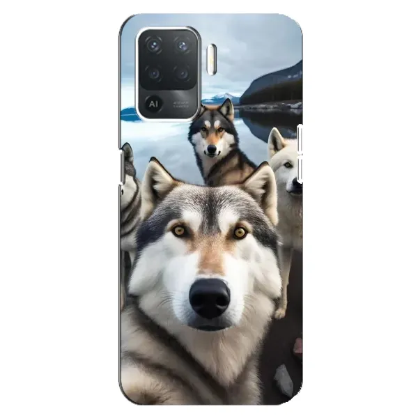 Чохол з принтом «Селфі Хаскі» для OPPO Reno 5 Lite