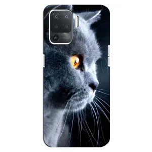 Чохли з Котиками для OPPO Reno 5 Lite (VPrint) (Сірий Кіт)