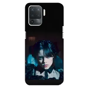 Чехлы Венсдей на OPPO Reno 5 Lite Уэнсдей (AlphaPrint) (взгляд Уэнздей)