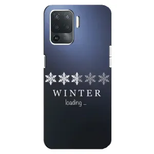 Зимние Чехлы для Оппо Рено 5 Лайт - прозрачный фон (Winter loading)
