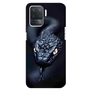 Чехол с картинкой «Хищники» для OPPO Reno 5 Lite (Черная змея)