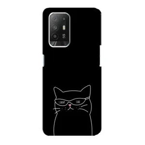 Чехол с рисунком кот на Oppo Reno 5z (Равнодушный кот)