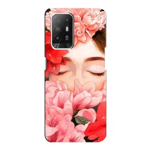 Чехлы (ART) Цветы на Oppo Reno 5z (VPrint) (Глаза в цветах)