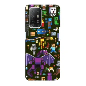 Чохол Майнкрафт на Oppo Reno 5z (AlphaPrint) Minecraft (Колаж Майнкрафт)